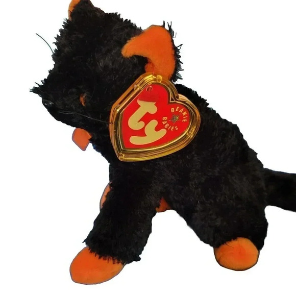 Ty Beanie Baby Fraidy The Cat Halloween 2001 NOS - Picture 5 of 7
